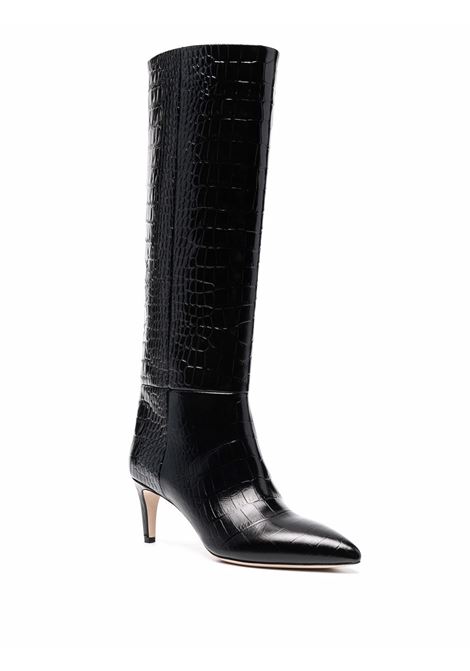 Black croc-embossed boots - women PARIS TEXAS | PX503XCOCOCRBN