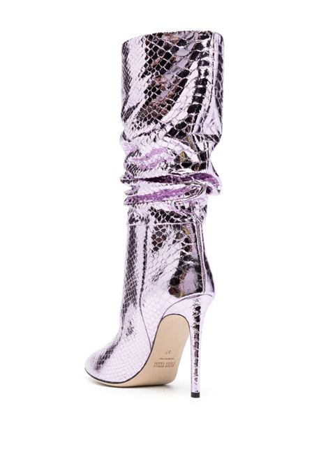Silver 105mm snakeskin-effect metallic boots - women PARIS TEXAS | PX514XPMRRPNK