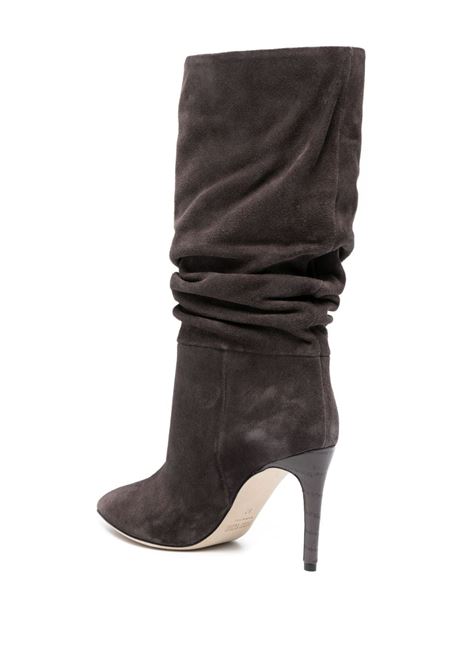 Stivali in camoscio con tacco 90mm in grigio - donna PARIS TEXAS | PX703XV003SMK