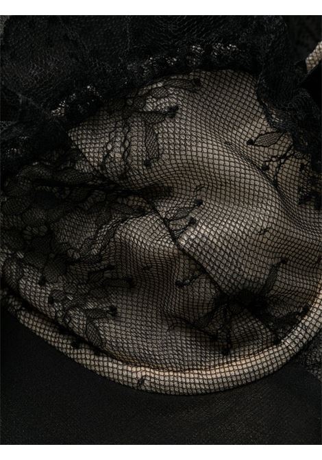 Black sweetheart-neck tulle minidress - women PHILOSOPHY DI LORENZO SERAFINI | A040657391555