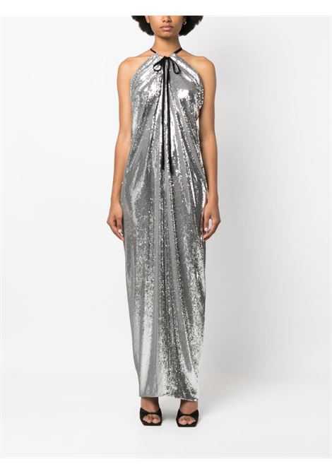 Silver halterneck sequined maxi dress - women PHILOSOPHY DI LORENZO SERAFINI | A044157250600
