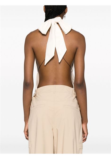 White halterneck sleeveless bodysuit - women PHILOSOPHY DI LORENZO SERAFINI | A110271400003
