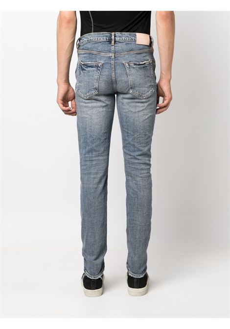 Jeans skinny a vita media in blu - uomo PURPLE | PBP001TIWV