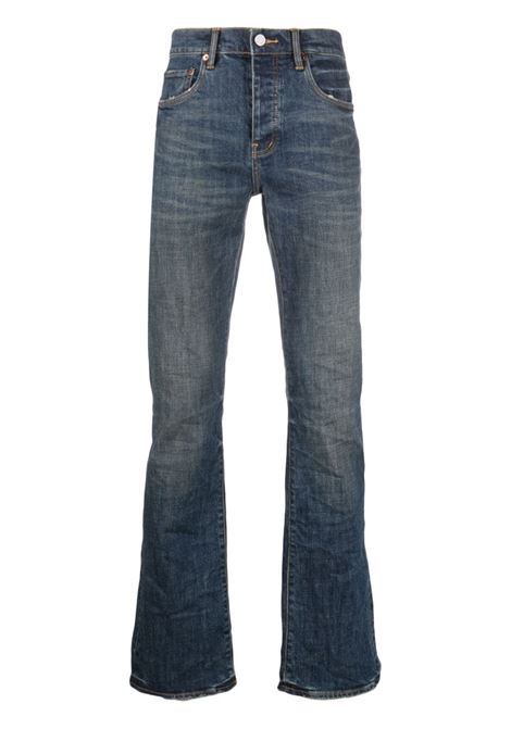 Blue low-rise wide-leg jeans - men PURPLE | PBP004DDCI