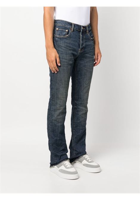 Blue low-rise wide-leg jeans - men PURPLE | PBP004DDCI