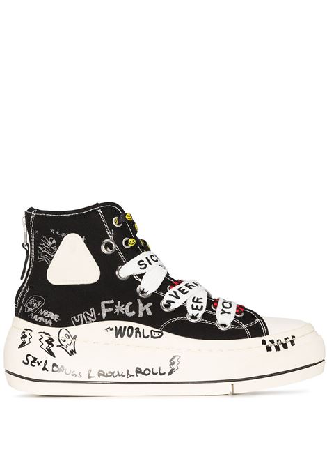 Black Double Grommet Kurt flatform sneakers - women R13 | R13S5030001C