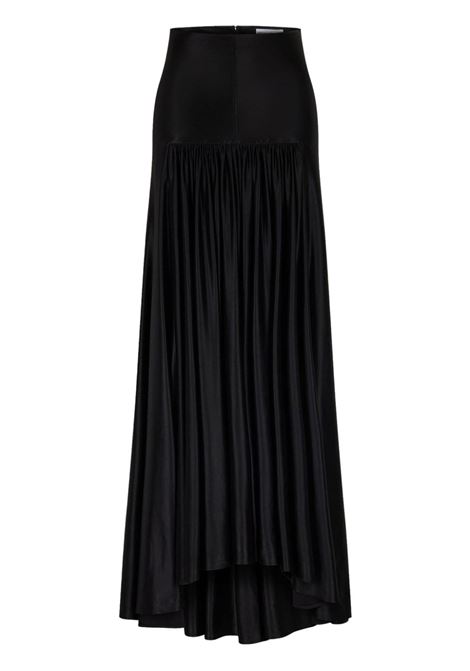 Black glossy finish gathered maxiskirt - women RABANNE | 23HJJU439VI0267P001