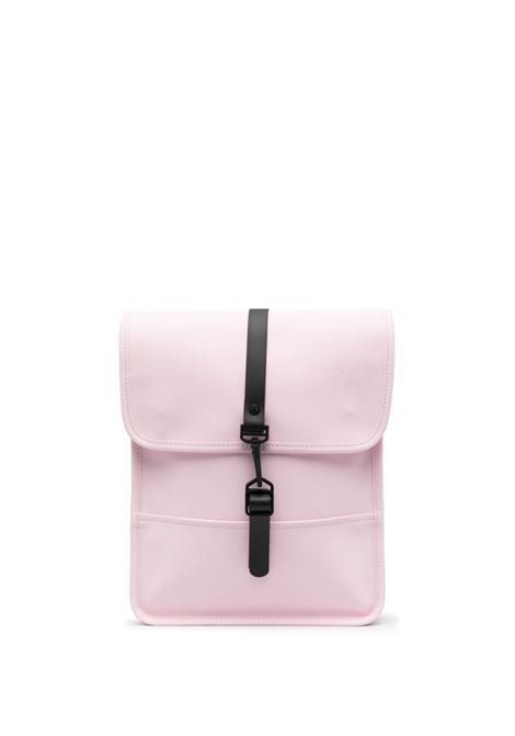Pink Micro logo-engraved waterproof backpack - unisex RAINS | RA13010CAN