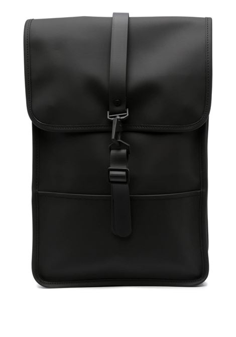 Black Rucksack logo-engraved backpack - men RAINS | RA13020BLA