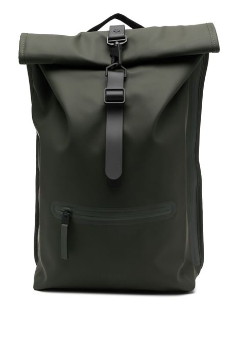 Green W3 foldover-top backpack - men RAINS | RA13320GRE
