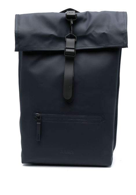 Blue Rolltop Rucksack logo-debossed backpack - men RAINS | RA13320NAV