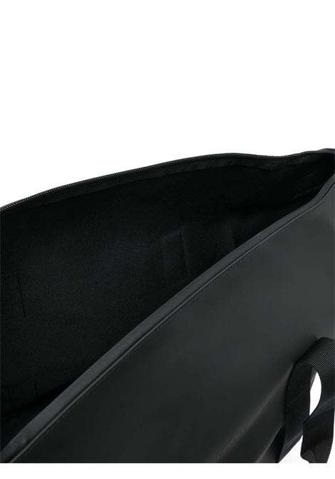 Black logo-debossed zipped bag - men RAINS | RA14200BLA