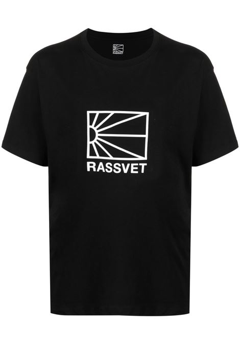 Black logo-print T-shirt - men RASSVET | PACC13T0011