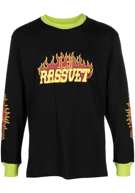 T-shirt Rassvet con stampa grafica in nero - uomo RASSVET | PACC13T0131