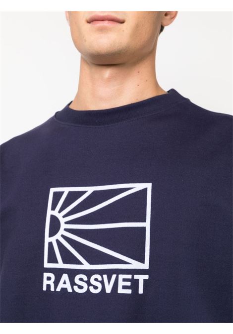 Blue logo-print sweatshirt - men RASSVET | PACC13T0212