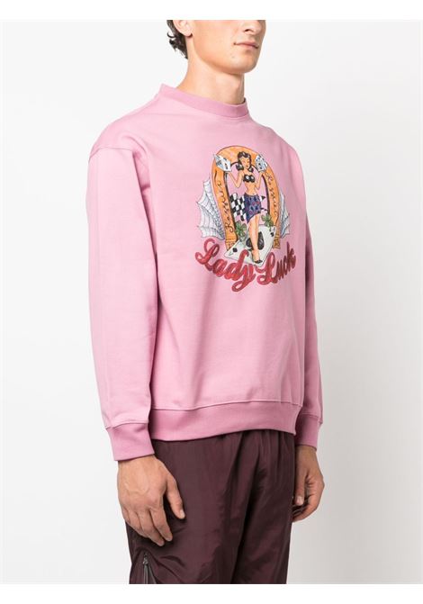Pink graphic-print sweatshirt - men RASSVET | PACC13T0233
