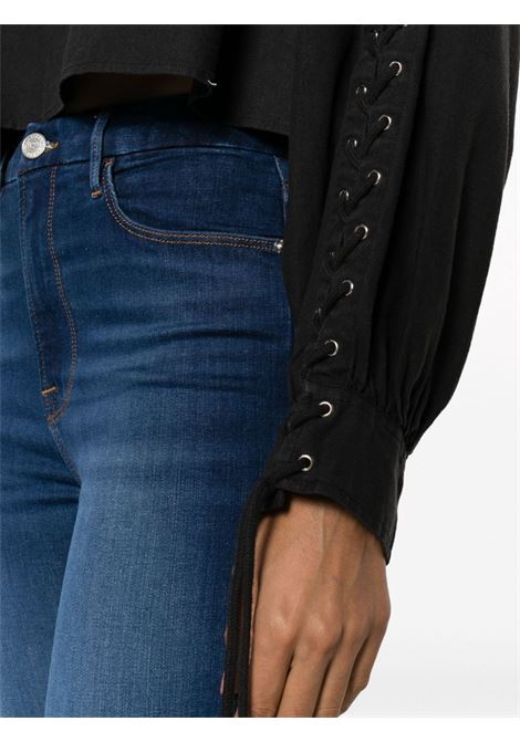 Camicia Pirate con lacci in nero - donna RE/DONE | 58901WLACESHWSHDBLK