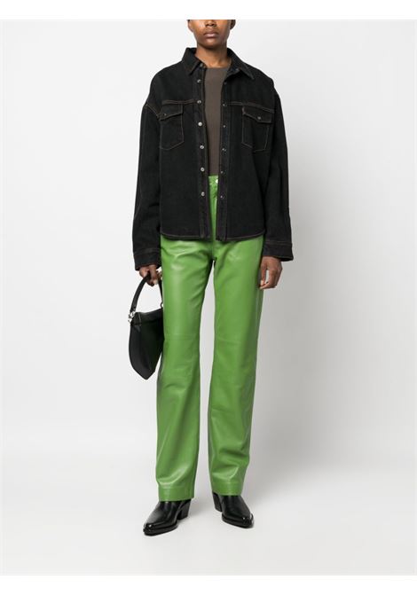 Pantaloni a vita alta in verde - donna REMAIN | 5004261070170230