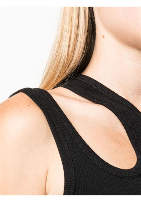 Black one-shoulder top - women REMAIN | 500524100194004