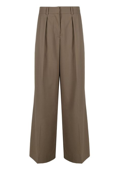 Pantaloni sartoriali a gamba ampia in marrone - donna REMAIN | 5011232475190822