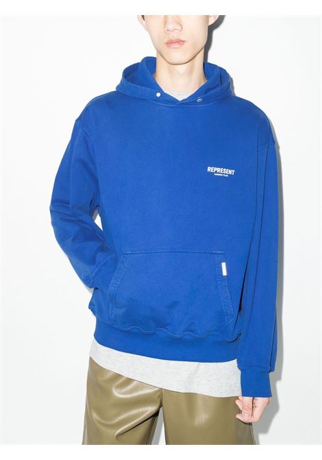 Blue logo-print sweatshirt - men REPRESENT | M04153109