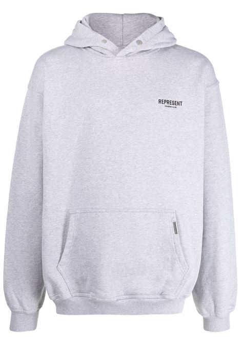 Grey logo-print long-sleeve sweatshirt - men REPRESENT | M04153302