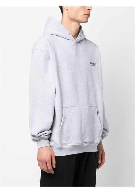 Grey logo-print long-sleeve sweatshirt - men REPRESENT | M04153302