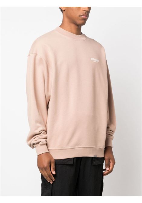 Pink logo-print drop-shoulder sweatshirt - men REPRESENT | MS4002227