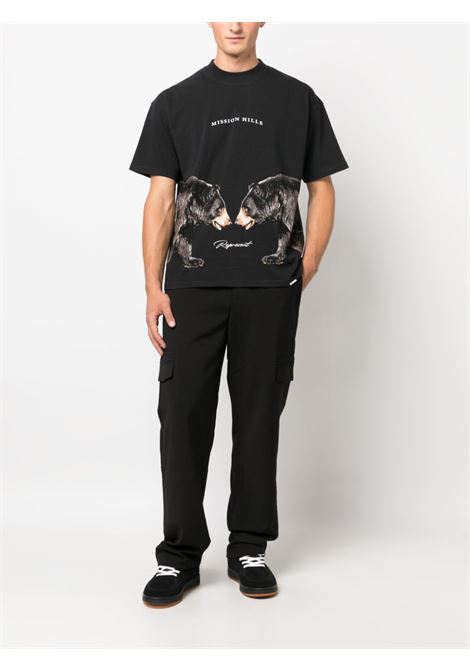 Black bear-print T-shirt - men REPRESENT | MT4029171
