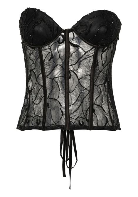 Black hailey corset-style top - women RETROFETE | FW237699BLK