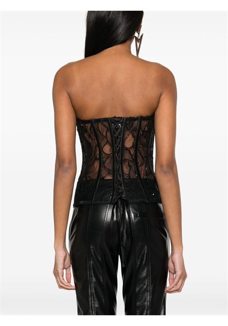 Black hailey corset-style top - women RETROFETE | FW237699BLK