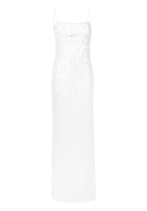 White Landy floral-lace long dress - women  RETROFETE | PF237517WHT