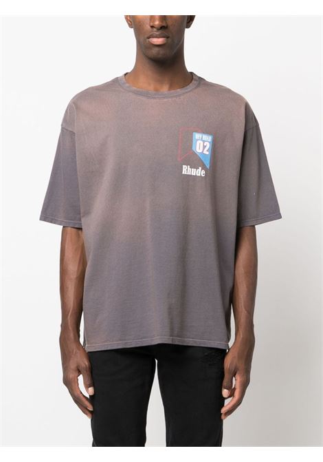 T-shirt O2 Off-Road con stampa in grigio - uomo RHUDE | RHPF23TT080126751675