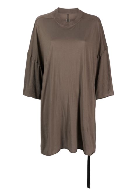 T-shirt con maniche a spalla bassa in grigio - donna RICK OWENS DRKSHDW | DS02C5209BH34