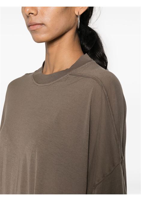 T-shirt con maniche a spalla bassa in grigio - donna RICK OWENS DRKSHDW | DS02C5209BH34