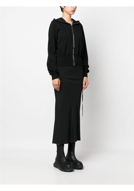 Black zip-up sweatshirt - women RICK OWENS DRKSHDW | DS02C5228RIG09