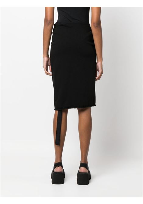 Black zip-detail pencil skirt - women RICK OWENS DRKSHDW | DS02C5341RIG09