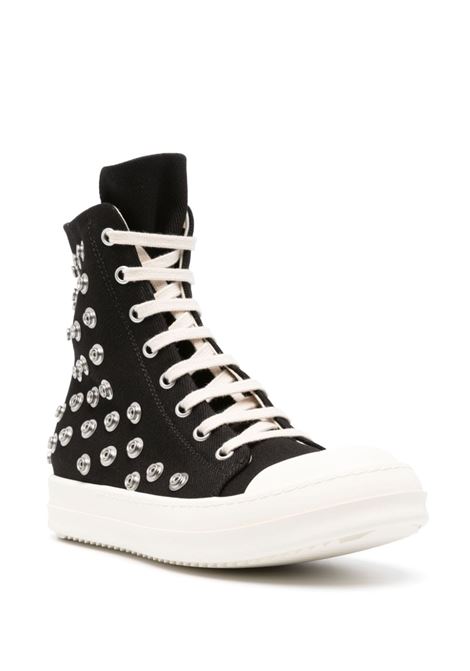 White and black Luxor eyelet-detailed high-top sneakers - women RICK OWENS DRKSHDW | DS02C5800DOES2911