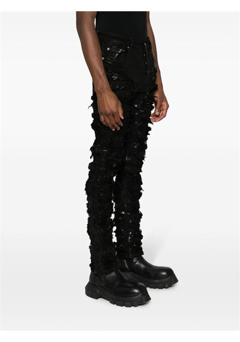 Jeans skinny Luxor Detroit a vita bassa in nero - uomo RICK OWENS DRKSHDW | DU02C5366SBFLS09