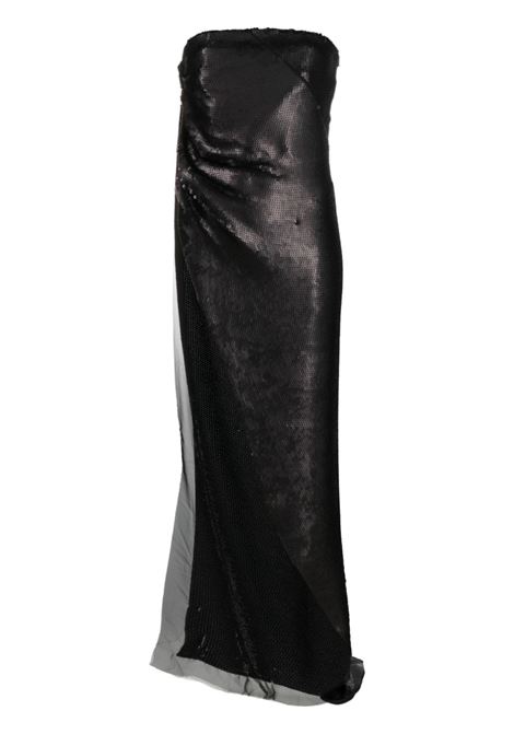 Top lungo con paillettes in nero - donna RICK OWENS | Top | RO02C1155SEM10999