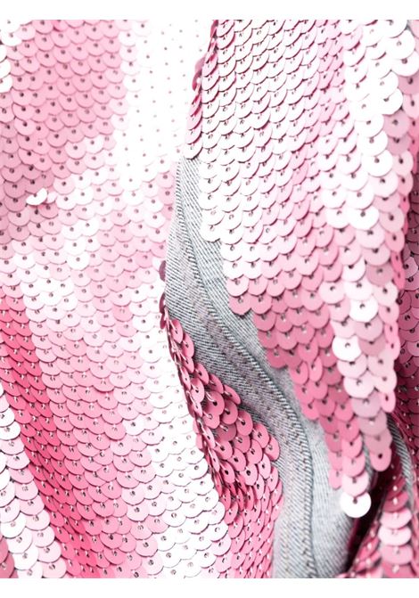 Light pink asymmetric sequined maxi dress - women  RICK OWENS | RO02C1520SRAWM10693