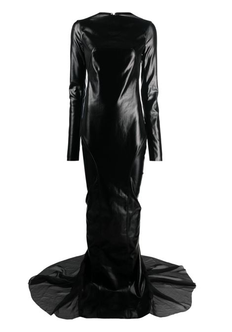 Long sleeve gown in black- women RICK OWENS | RO02C1585SDRUB09