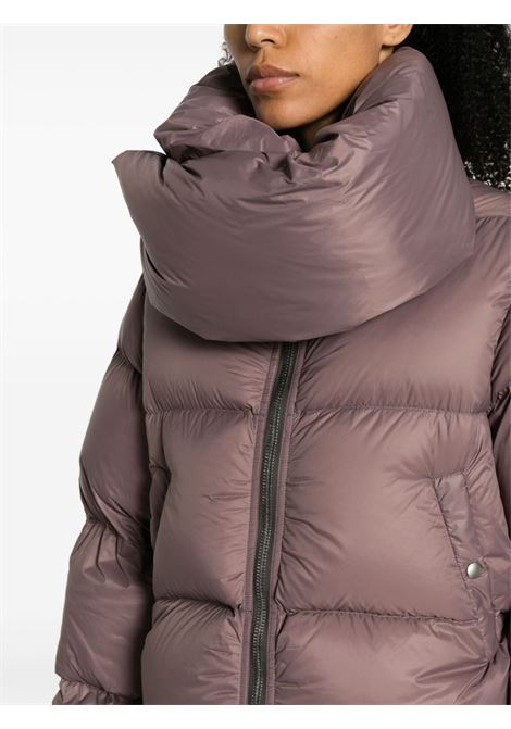 Mauve funnel-neck cropped padded jacket - women  RICK OWENS | RO02C1774NPD343