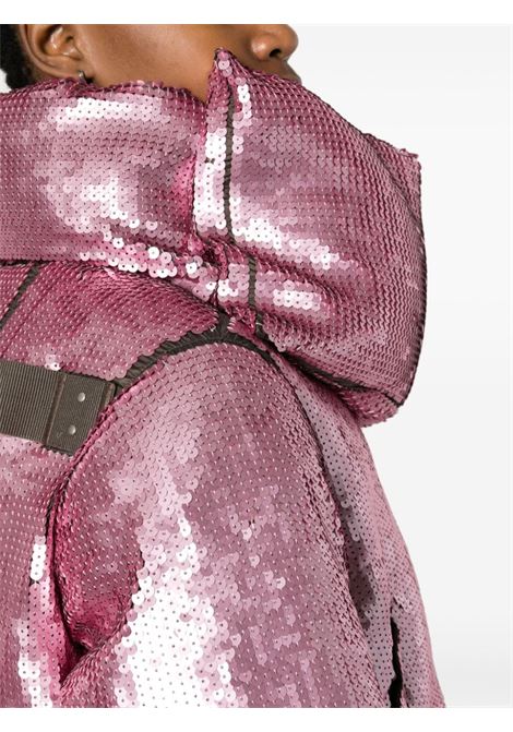 Pink sequin-embellished puffer jacket - women RICK OWENS | RO02C1774NPD3M13493
