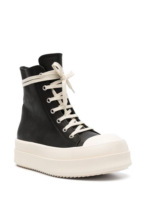 White and black 50mm lace-up flatform sneakers - women RICK OWENS | RO02C1859LOO911