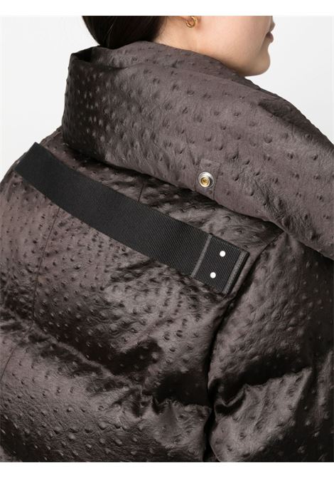 Brown funnel-neck puffer jacket - women  RICK OWENS | RP02C1774ODD304