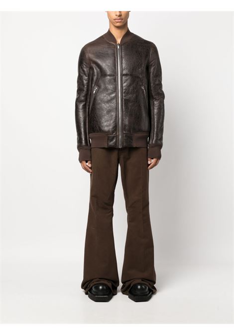 Brown button-up flared trousers - men RICK OWENS | RU02C7335TB04