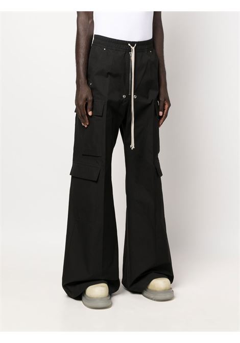 Pantaloni con zip laterale in nero - uomo RICK OWENS | RU02C7339TE09