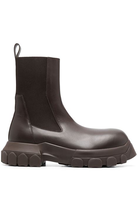 Brown Edfu track boots - men RICK OWENS | RU02C7881LCG44