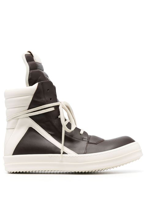 Sneakers alte in bianco e marronegeobasket - uomo RICK OWENS | RU02C7894LCGLPO411